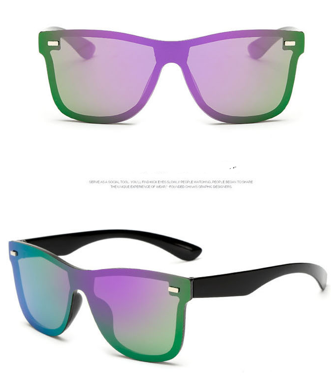 New Siamese Reflective Lens Sunglasses Retro Men and Women Driving Sunglasses Classic 007 Sunglasses