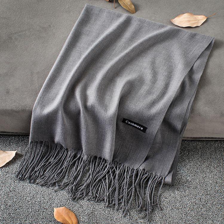 Fashion Simple Solid Color Tassel Scarf Shawl - Nioor