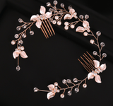 Handmade Leaf Twisted Flower Comb Headgear - Nioor