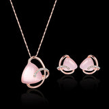 Necklace And Earrings Two Piece Set Bridal Party Jewelry Set - Nioor