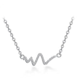 Silver Necklace Korean Lightning Necklace Female Simple ECG Decoding Short Necklace Clavicle Chain With Jewelry - Nioor