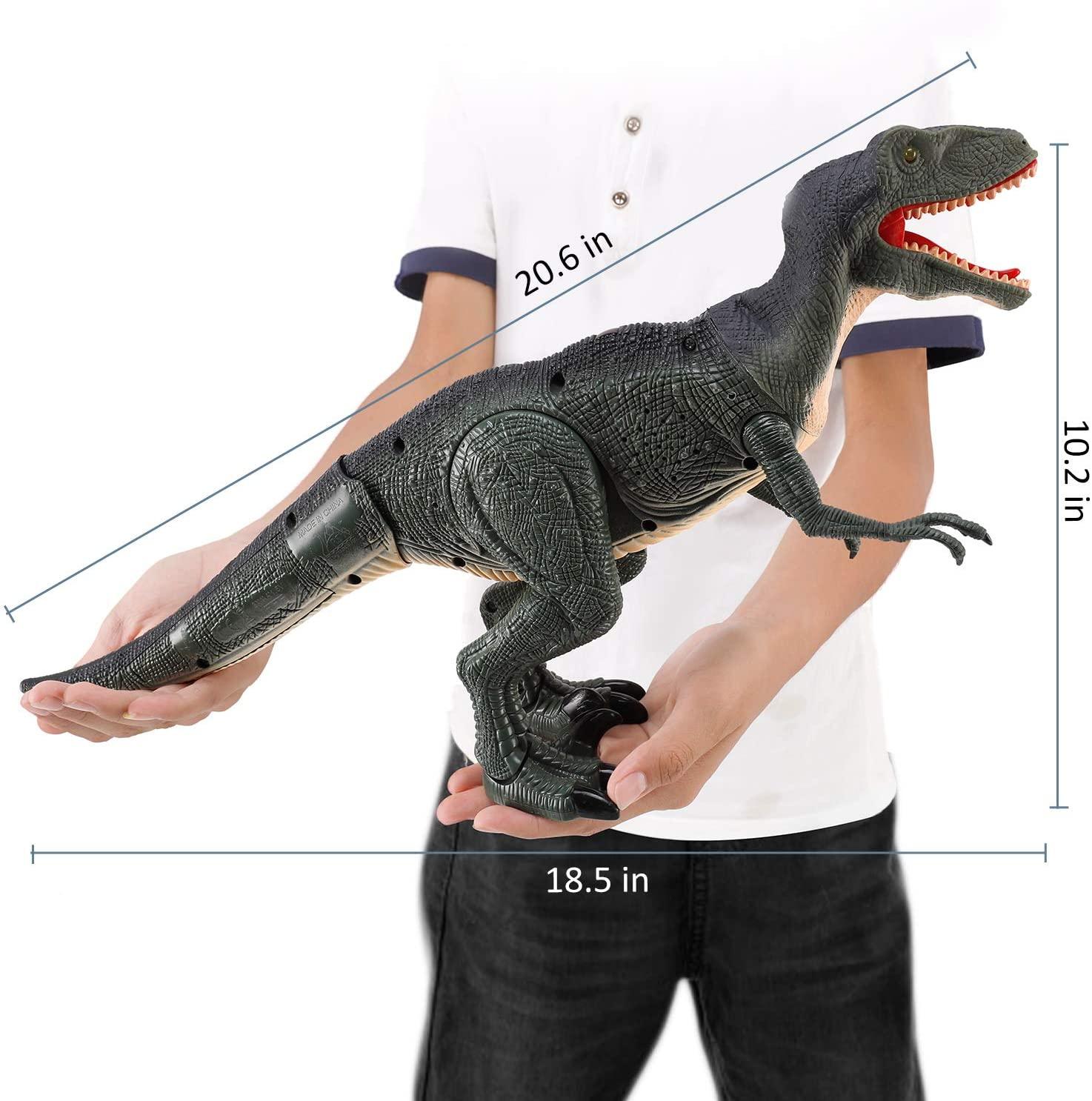 Remote Control R C Walking Dinosaur Toy With Shaking Head,Light Up Eyes & Sounds ,Velociraptor,Gift For Kids Amazon Platform Banned - Nioor