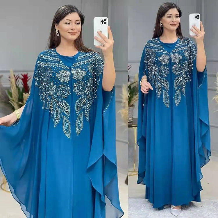 Muslim Robe Plus Size Women's European And American Long Dress New Gown