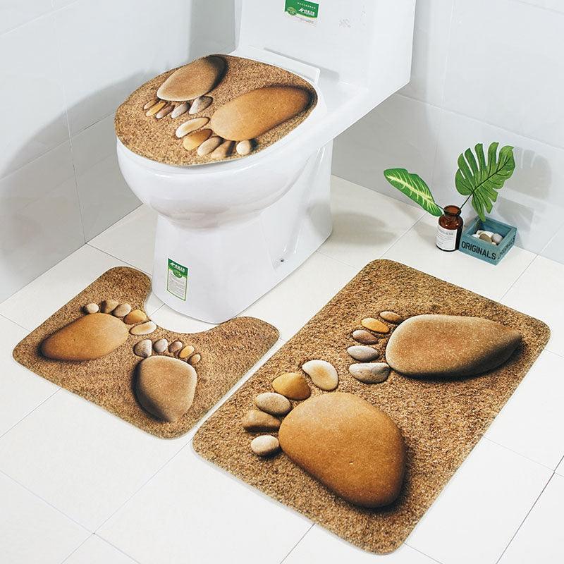 The bathroom toilet mat three-piece suit - Nioor