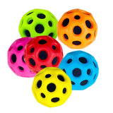 Hole Ball Soft Bouncy Ball Anti-fall Moon Shape Porous Bouncy Ball Kids Indoor Outdoor Toy Ergonomic Design - Nioor