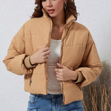 Casual Short Coat All-matching Solid Warm Coat For Women - Nioor