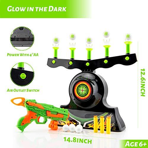 Shooting Targets For Guns Shooting Game Glow In The Dark Floating Ball Target Practice Toys For Kids Boys Hover Shot 1 Blaster Toy Gun 10 Soft Foam Balls 3 Darts Gift,Amazon Platform Banned - Nioor