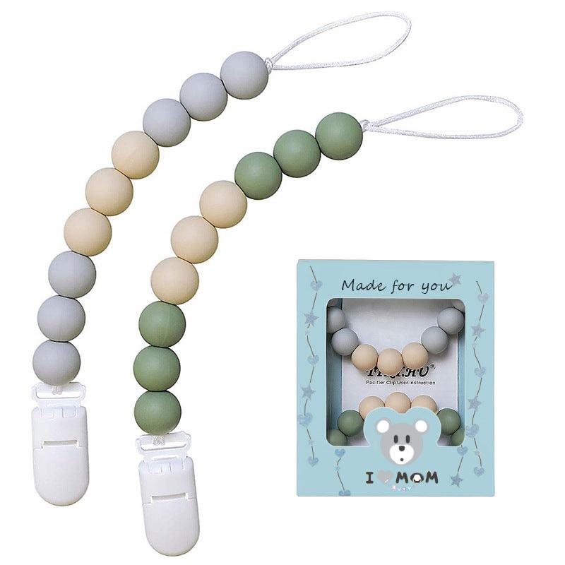 Baby Silicone Pacifier Chain, Baby Soothing Toys, Molars - Nioor