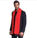 autumn and winter new men's scarf cashmere tide men's business casual thick warm scarf long double-sided - Nioor