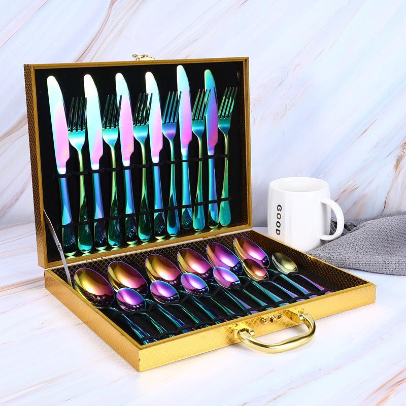 24-piece set of colorful western steak knife - Nioor