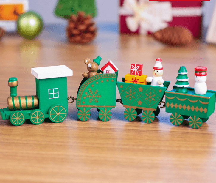 4pcs Mini Wood Train Toys - Nioor