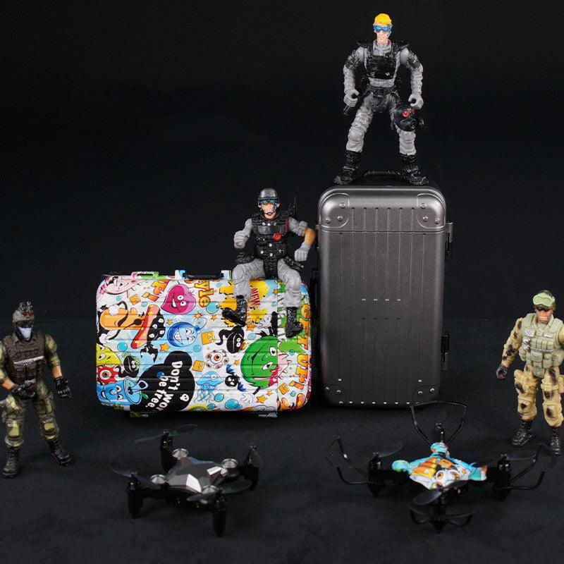 New Luggage Box Storage Box Folding Mini UAV Aerial Photography Remote Control Four Axis Children's Toys Drone - Nioor