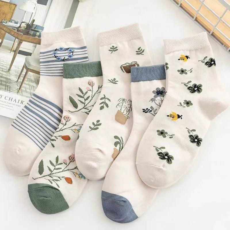 Men's And Women's Fashion Middle Warm Wear-resistant Sweat-absorbent Breathable Cotton Socks - Nioor