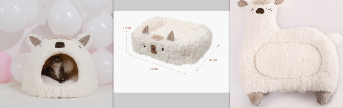 Alpaca Pet Bed Warm Plush Cat Dog Bed - Nioor