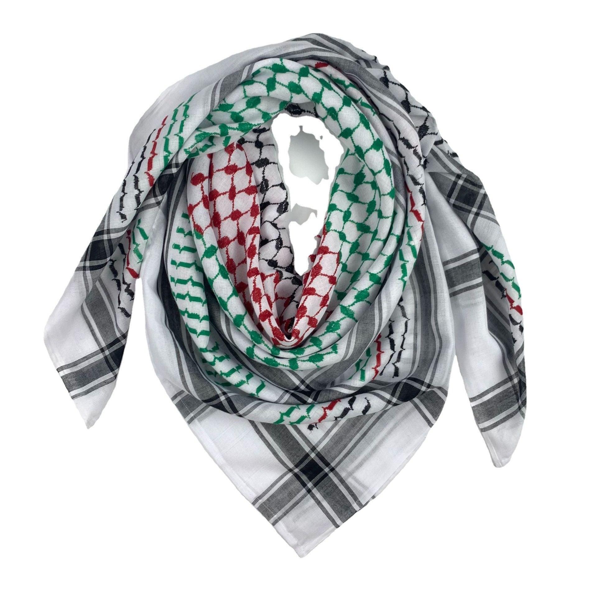 Keffiyeh Jacquard Square Scarf Men Dubai Middle East Muslim Saudi Arabia - Nioor