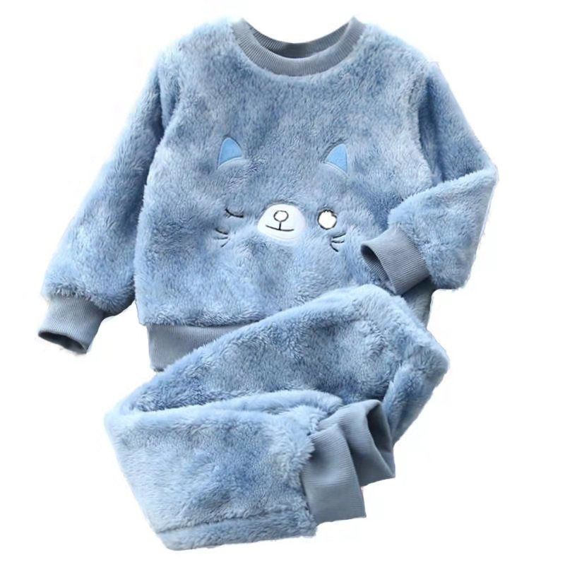 Children's Plush Thick Coral Fleece Home Clothes