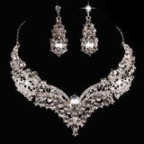 Necklace Alloy Diamond Large Crystal Jewelry Set - Nioor