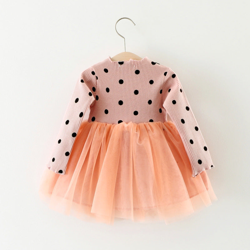 Foreign Children Years Of Foreign Trade Explosion Of Baby Cotton Long Sleeved Dress Korean Princess Dress Girls.