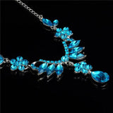 Foreign trade explosion bride alloy diamond necklace earrings set wedding jewelry and jewelry accessories - Nioor