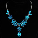 Foreign trade explosion bride alloy diamond necklace earrings set wedding jewelry and jewelry accessories - Nioor