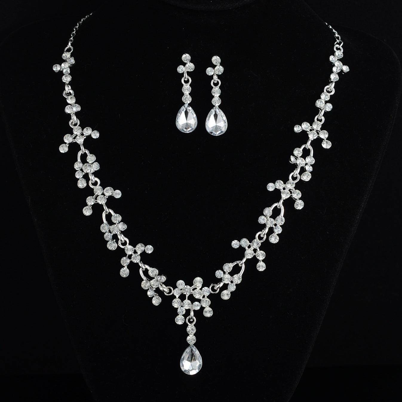 Bridal jewelry, necklace, earring set, wedding dress, jewelry accessories, fast selling pass - Nioor