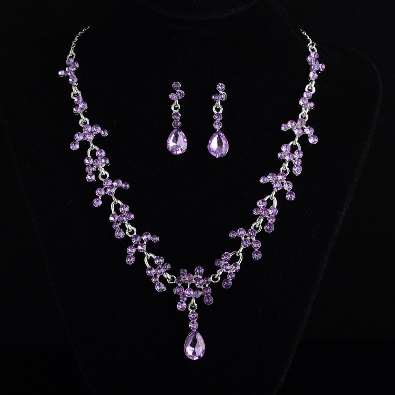 Bridal jewelry, necklace, earring set, wedding dress, jewelry accessories, fast selling pass - Nioor