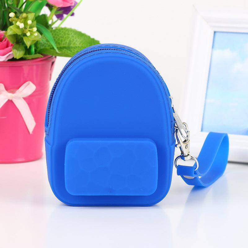 Lovely silicone earphone backpack portable handbag, handbag, handbag, purse, zero purse, children's candy color key bag manufacturer - Nioor