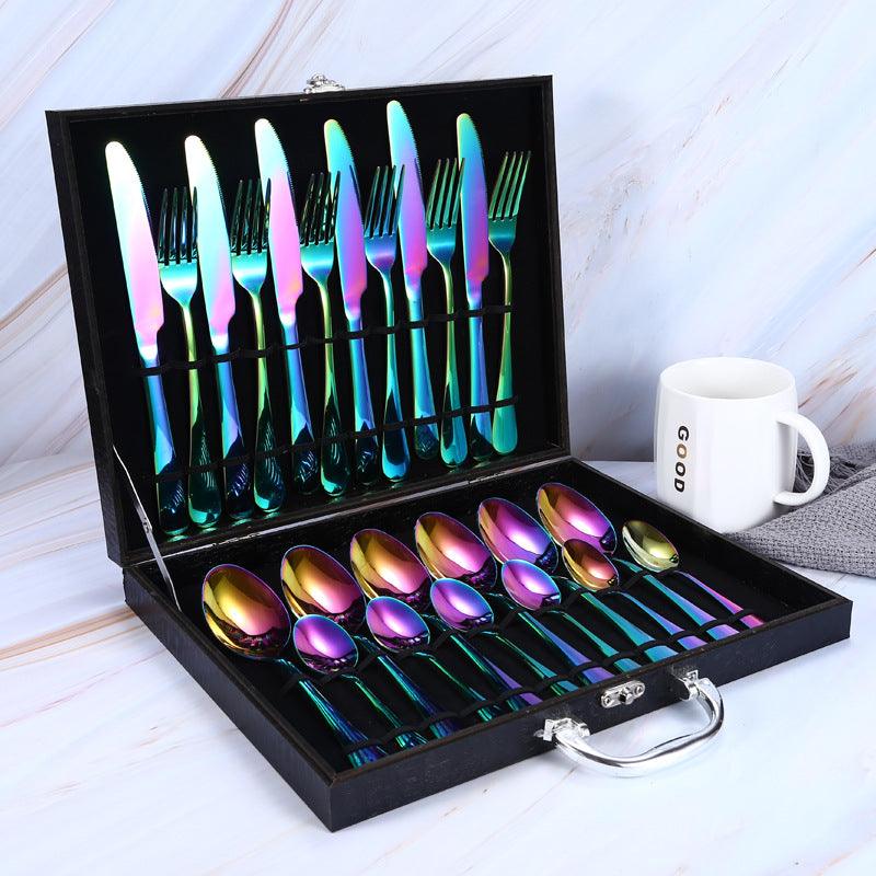 24-piece set of colorful western steak knife - Nioor