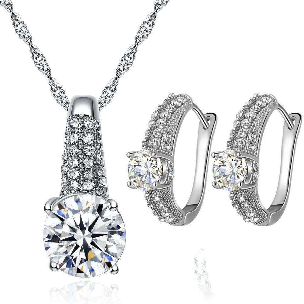 Bridal Necklace And Earrings Jewelry Set - Nioor