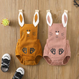 Boys And Girls Baby Corduroy Small Rabbit Backstrap Triangle Ha Clothing