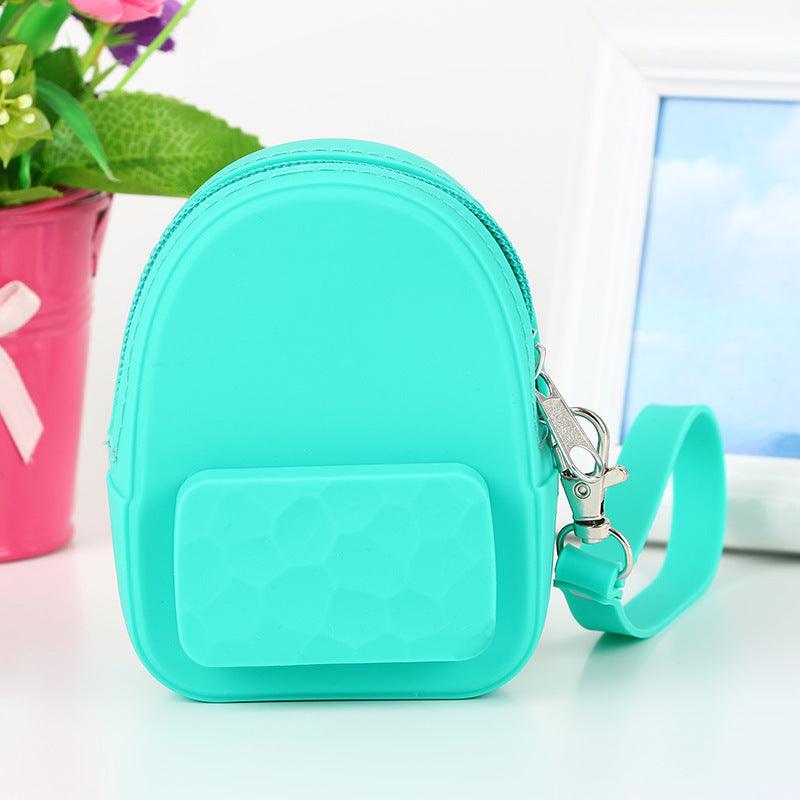 Lovely silicone earphone backpack portable handbag, handbag, handbag, purse, zero purse, children's candy color key bag manufacturer - Nioor