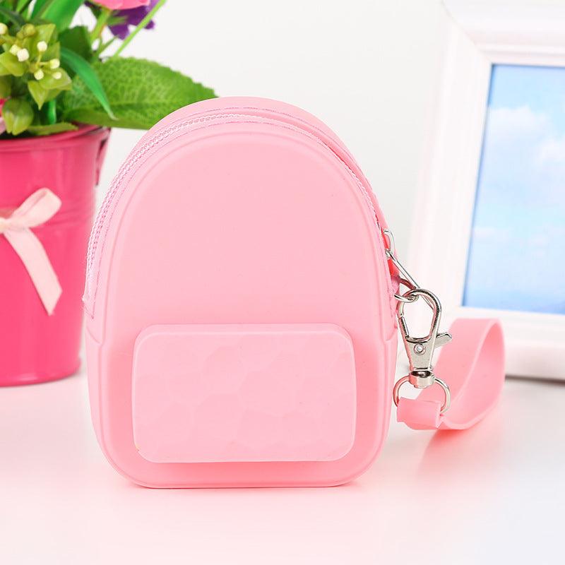 Lovely silicone earphone backpack portable handbag, handbag, handbag, purse, zero purse, children's candy color key bag manufacturer - Nioor