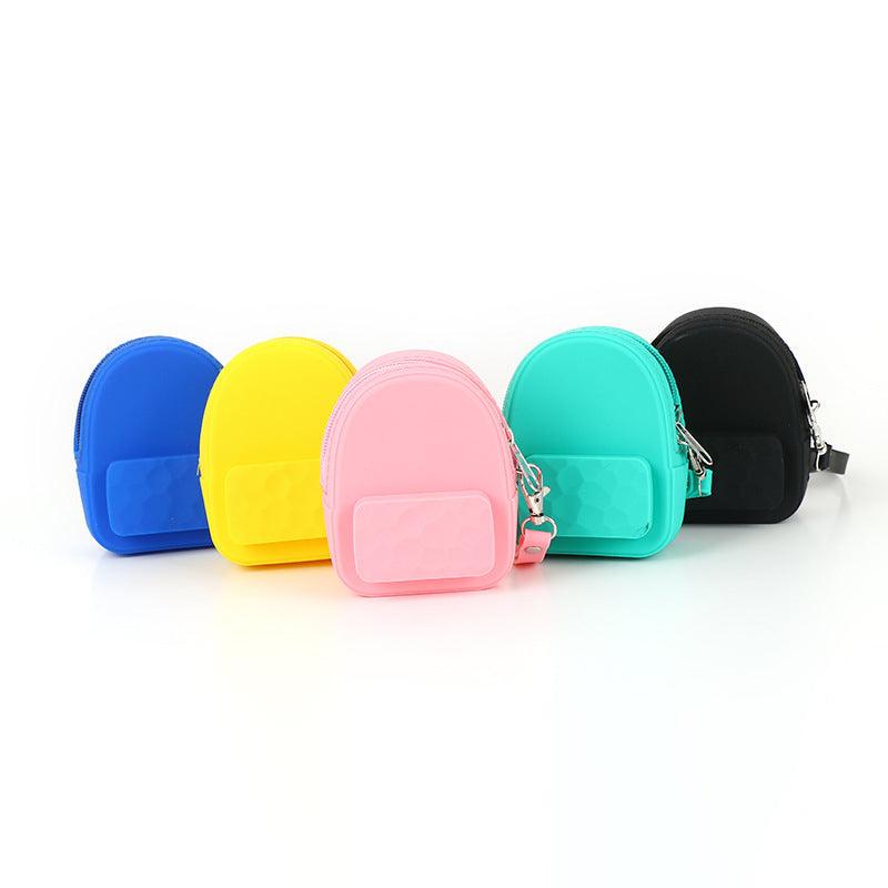 Lovely silicone earphone backpack portable handbag, handbag, handbag, purse, zero purse, children's candy color key bag manufacturer - Nioor