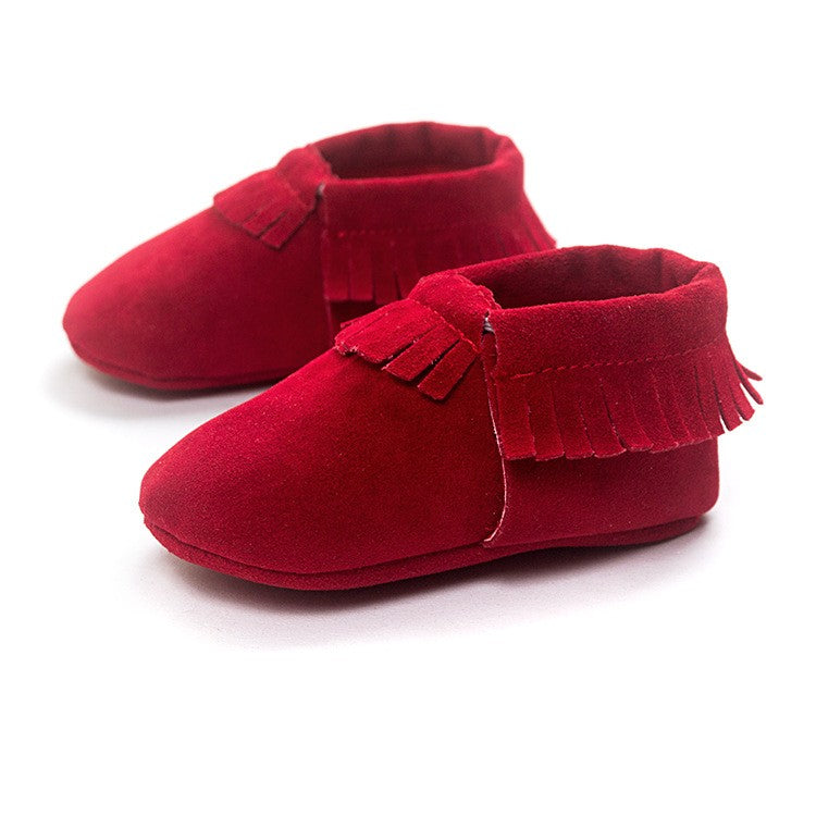 PU Suede Leather Newborn Baby Shoes