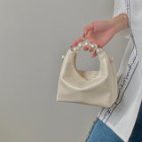 Niche Design Pearl Tote Shoulder Crossbody Bag