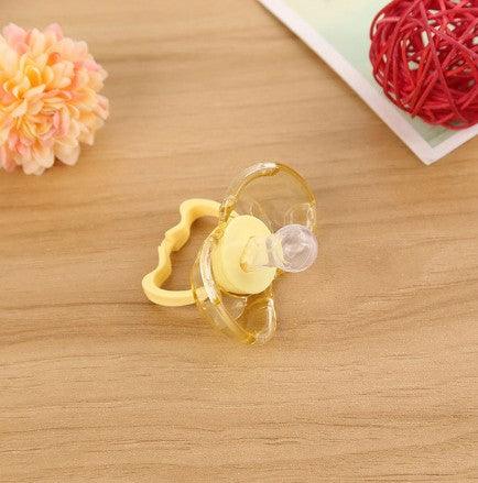 Love baby baby baby new baby pacifier anti automatically closed round head flat hair randomly issued - Nioor