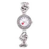 Heart Shape Diamond Small Dial Bracelet Watch Ladies - Nioor