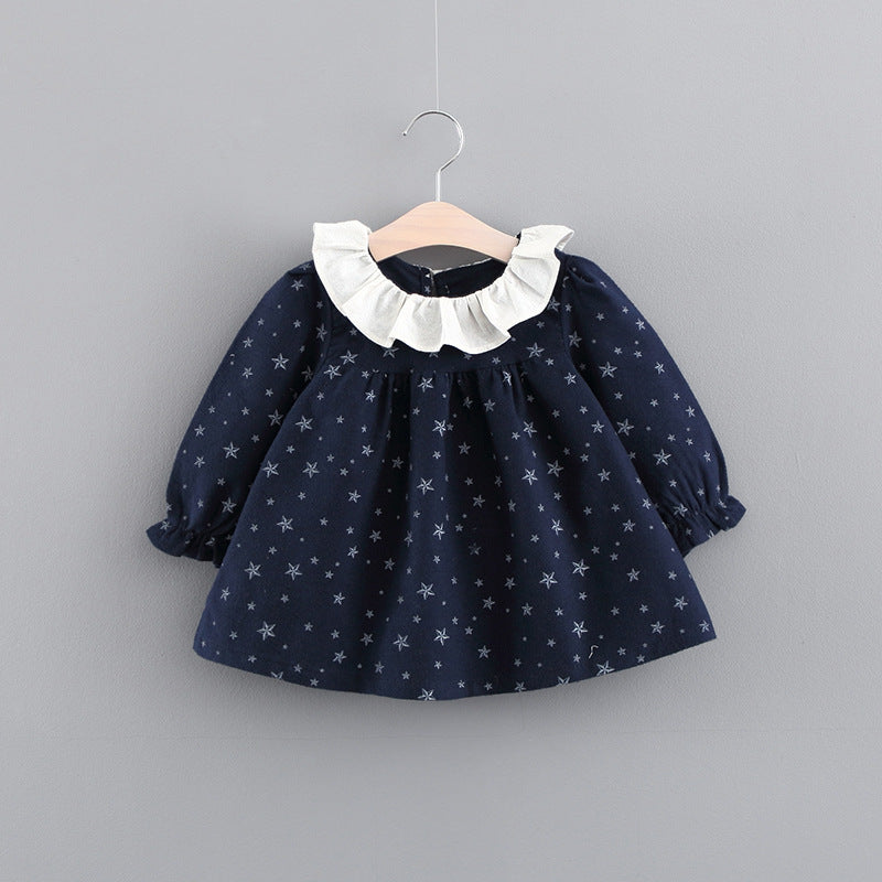 Online Shop Girl Dress, Autumn Baby Clothes, Korean Baby Princess Skirt Factory Wholesale