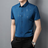 Fashion Printed Short Sleeve Shirt - Nioor