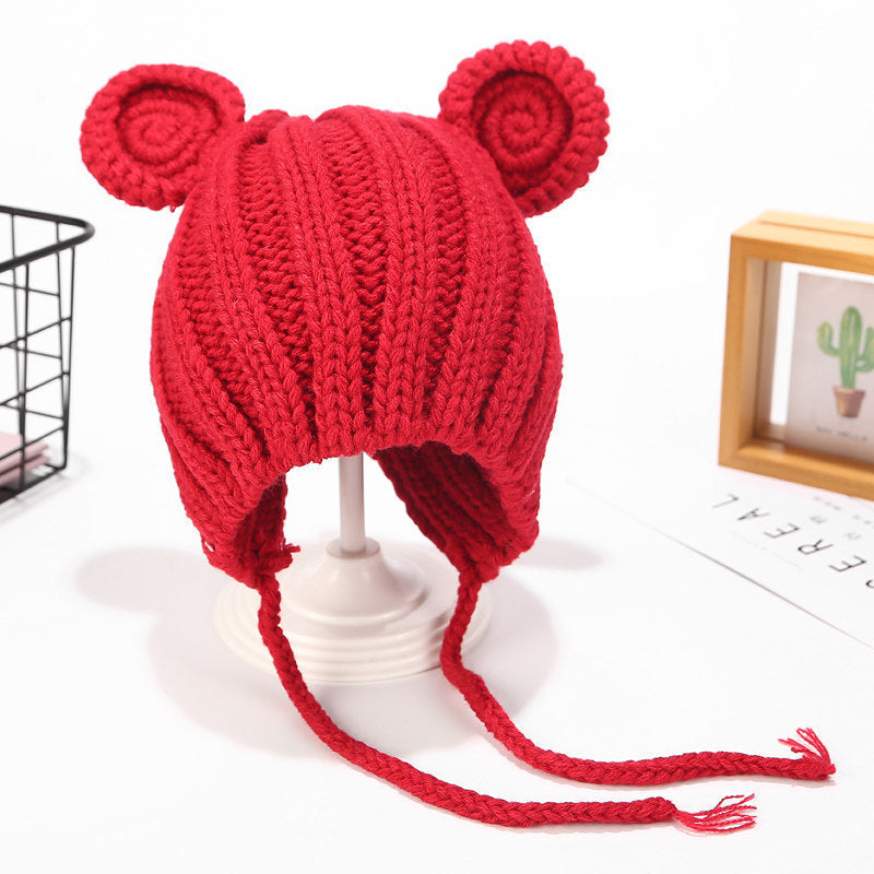 Ear Protection Knitted Baby Woolen Cute Hat