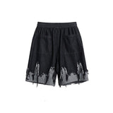 Trendy Brand Distressed Edge Denim Shorts - Nioor