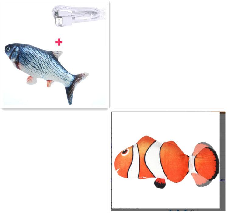 Electric Funny Cat Simulation Fish Beating Usb Jumping Cat Toy - Nioor