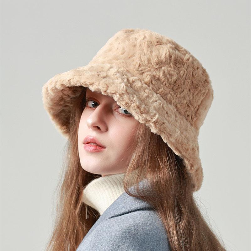 Lambswool Fisherman Hat Winter Warm Fashionable Solid Color Hats For Women - Nioor