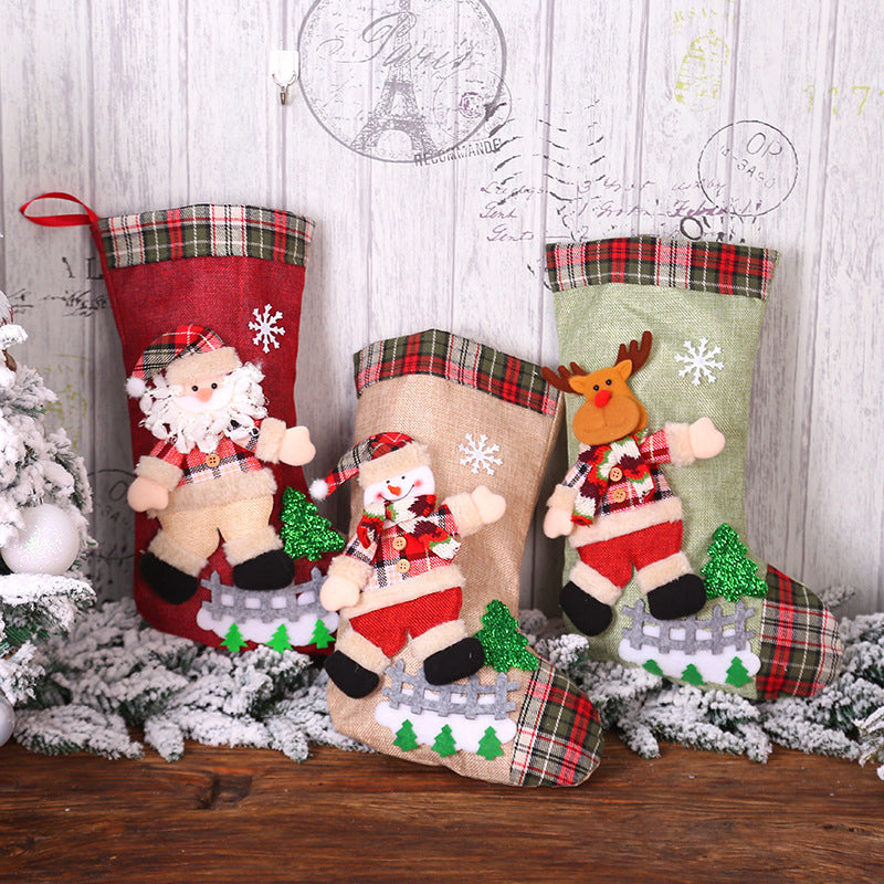 Christmas stocking with large dancing doll