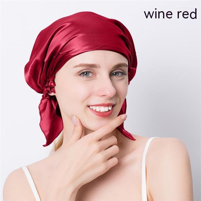 Women's Triangle Mulberry Silk Silk Nightcap - Nioor