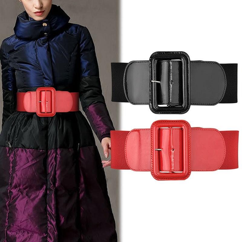 Women's Fashion All-match Fitted Waist Sweater Coat Stretch Belt - Nioor