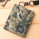 Men's Short Ultra-thin Small Horizontal Student Canvas Camouflage Wallet