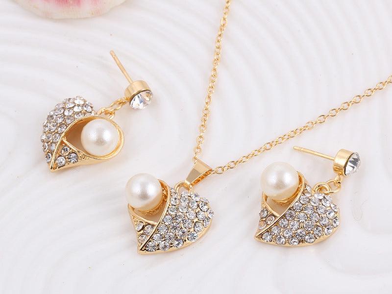 Europe And The United States Sell Hot Money Network Pearl Necklace Set Bridal Jewelry Set Wholesale 9093 - Nioor