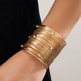 Sweet And Cool Punk Style Wide Drawing Line Bracelet