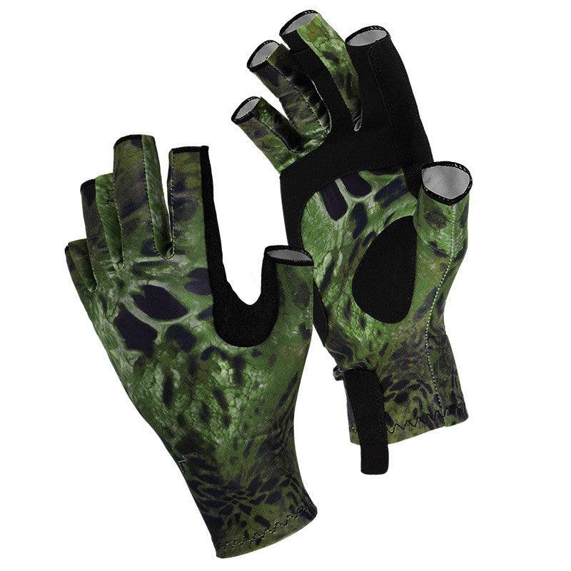 Fishing Gloves Exposed Five Fingers Breathable Non-slip Sunscreen Men - Nioor